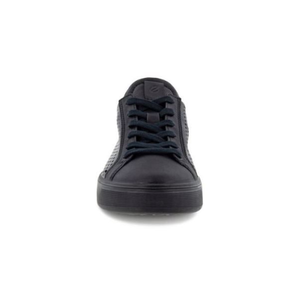 ECCO SHOES -STREET TRAY W LACED SHOES-BLACK