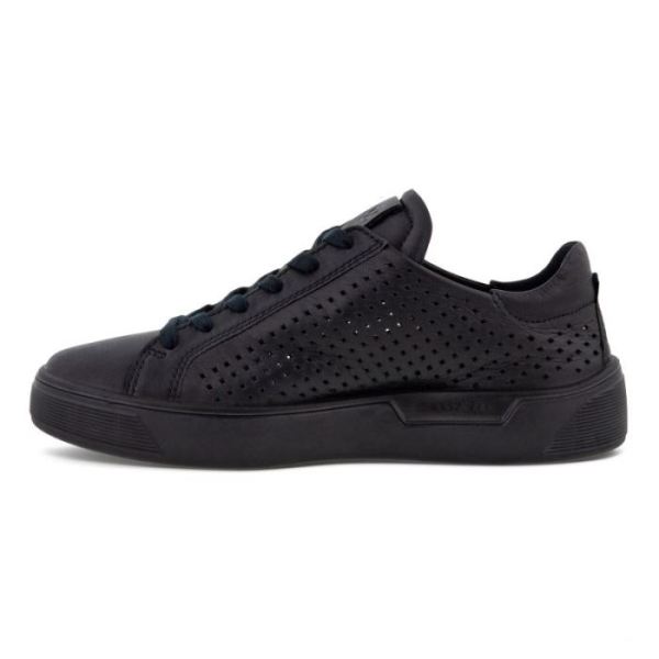 ECCO SHOES -STREET TRAY W LACED SHOES-BLACK