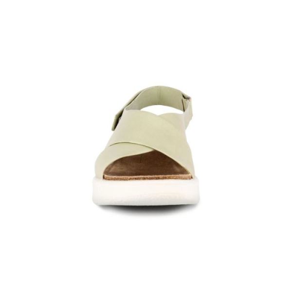 ECCO SHOES -FLOWT WEDGE CORK WOMEN'S SANDAL-MATCHA