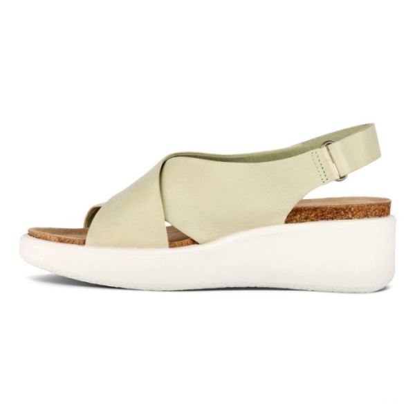 ECCO SHOES -FLOWT WEDGE CORK WOMEN'S SANDAL-MATCHA