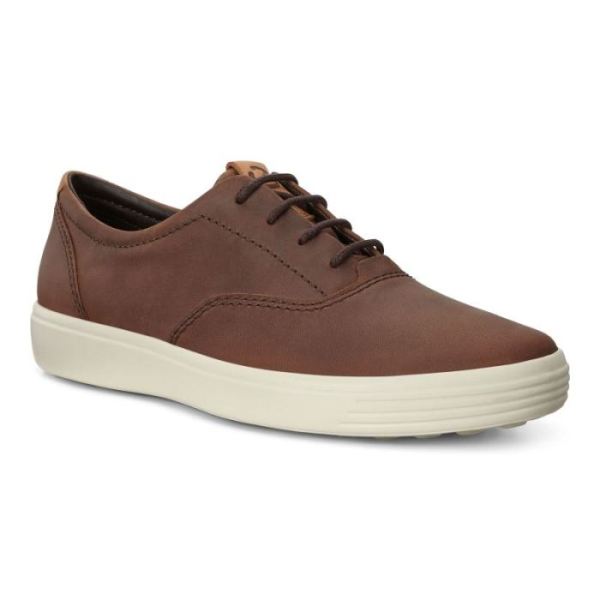 ECCO SHOES -SOFT 7 MEN'S SNEAKER-COCOA BROWN