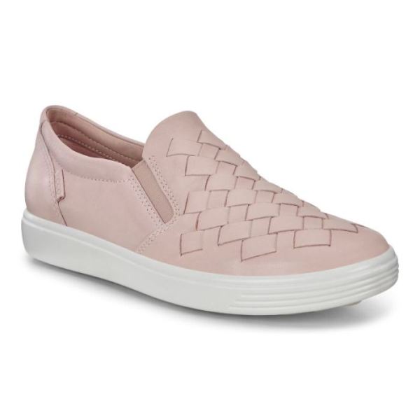 ECCO SHOES -WOMEN'S SOFT 7 WOVEN-ROSE DUST