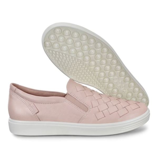 ECCO SHOES -WOMEN'S SOFT 7 WOVEN-ROSE DUST