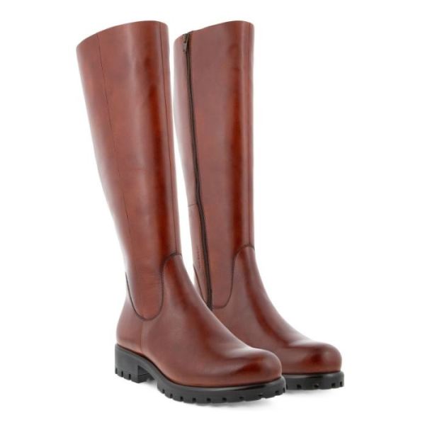 ECCO SHOES -MODTRAY WOMEN'S HIGH BOOT-COGNAC