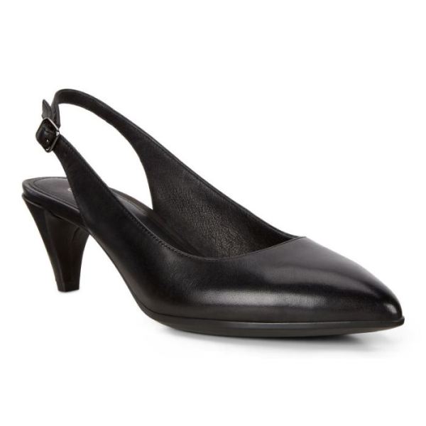 ECCO SHOES -SHAPE 45 POINTY SLEEK SLINGBACK WOMEN'S PUMP-BLACK