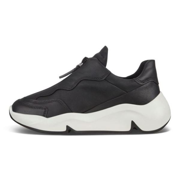 ECCO SHOES -CHUNKY WOMEN'S SNEAKER ZIP-BLACK