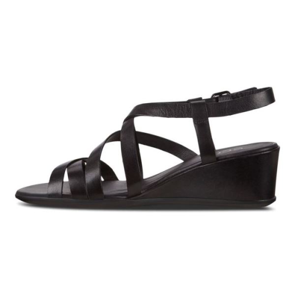 ECCO SHOES -SHAPE 35 WOMEN'S WEDGE SANDALS-BLACK