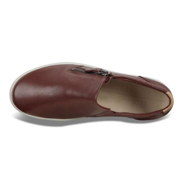 ECCO SHOES -SOFT 7 WOMEN'S SLIP-ON SHOES-CHOCOLAT