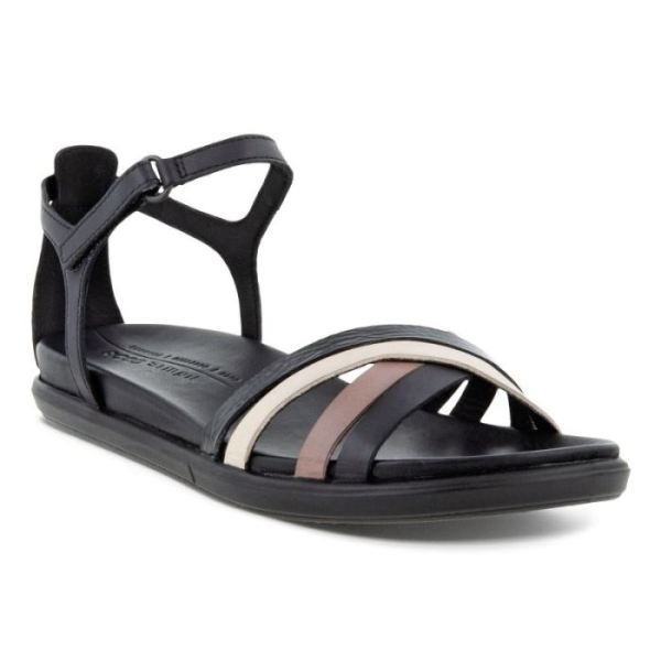 ECCO SHOES -SIMPIL WOMEN'S ANKLE SANDAL-MULTICOLOR BLACK