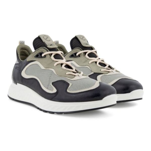 ECCO SHOES -ST.1 MEN'S LACED SHOES-MULTICOLOR BLACK