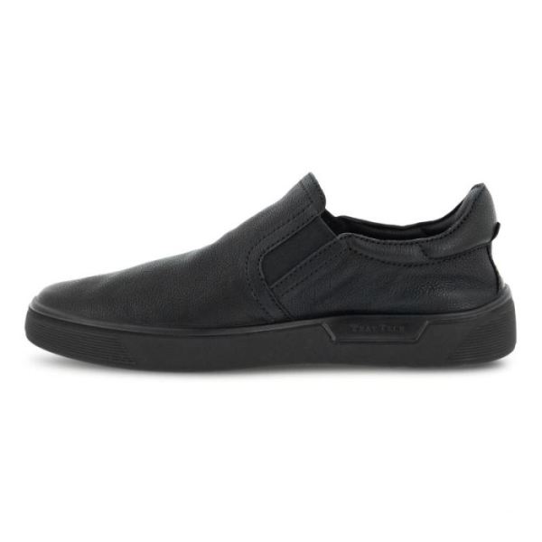 ECCO SHOES -STREET TRAY MEN'S RETRO SLIP-ON-BLACK