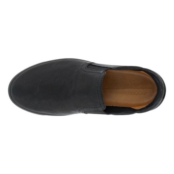 ECCO SHOES -STREET TRAY MEN'S RETRO SLIP-ON-BLACK