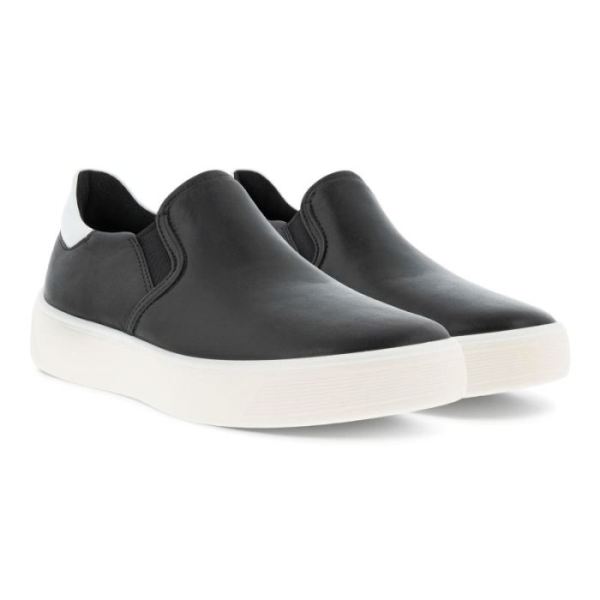 ECCO SHOES -STREET TRAY W SLIP-ON-BLACK