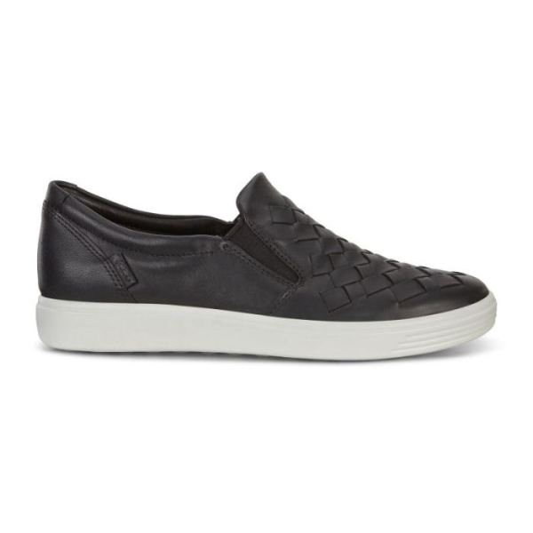 ECCO SHOES -WOMEN'S SOFT 7 WOVEN-BLACK