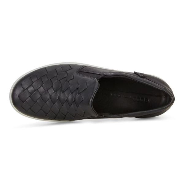 ECCO SHOES -WOMEN'S SOFT 7 WOVEN-BLACK