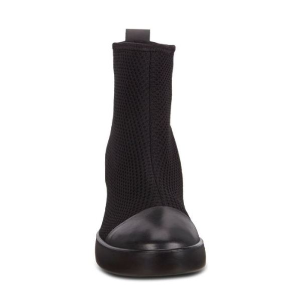 ECCO SHOES -SHAPE SCULPTED MOTION 55 KNIT ANKLE BOOTS-BLACK/BLACK