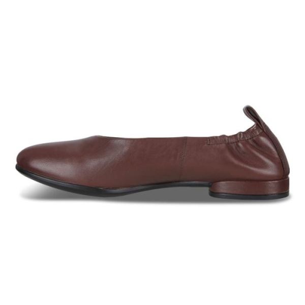 ECCO SHOES -ANINE WOMEN'S FLAT BALLERINA-CHOCOLATE