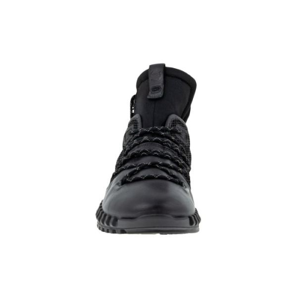 ECCO SHOES -ZIPFLEX MEN'S HI-TOP-BLACK/BLACK