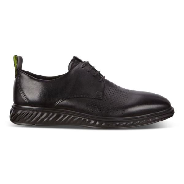 ECCO SHOES -ST.1 HYBRID LITE PLAIN-TOE DERBY SHOES-BLACK