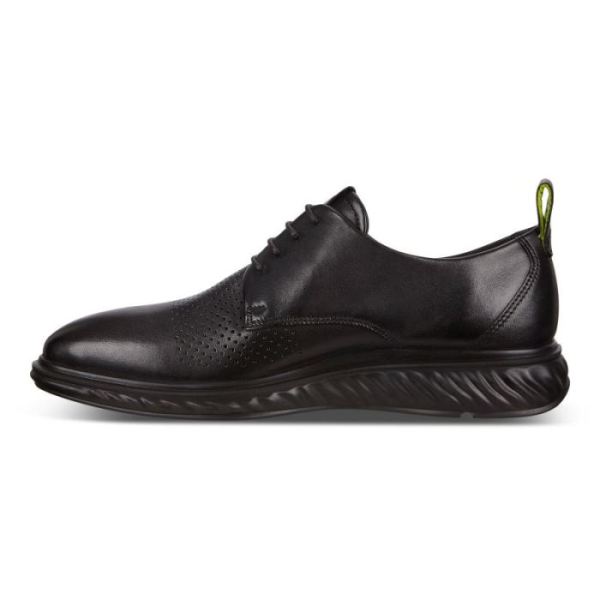 ECCO SHOES -ST.1 HYBRID LITE PLAIN-TOE DERBY SHOES-BLACK