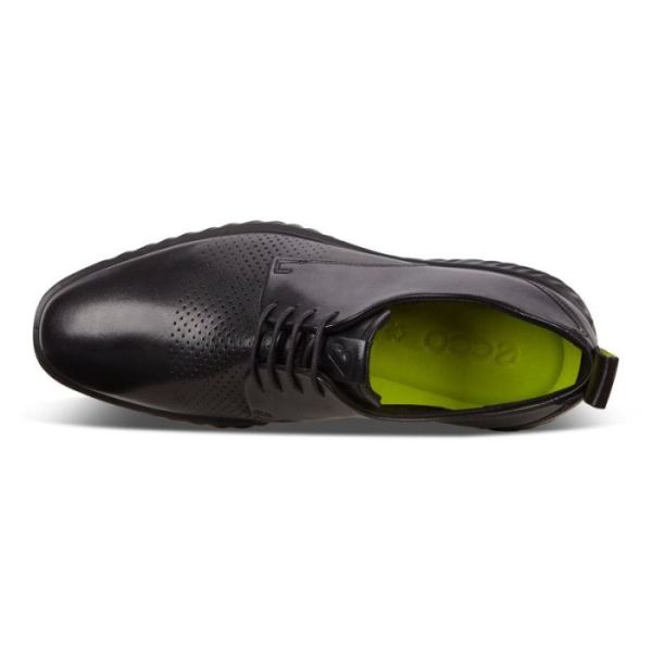 ECCO SHOES -ST.1 HYBRID LITE PLAIN-TOE DERBY SHOES-BLACK