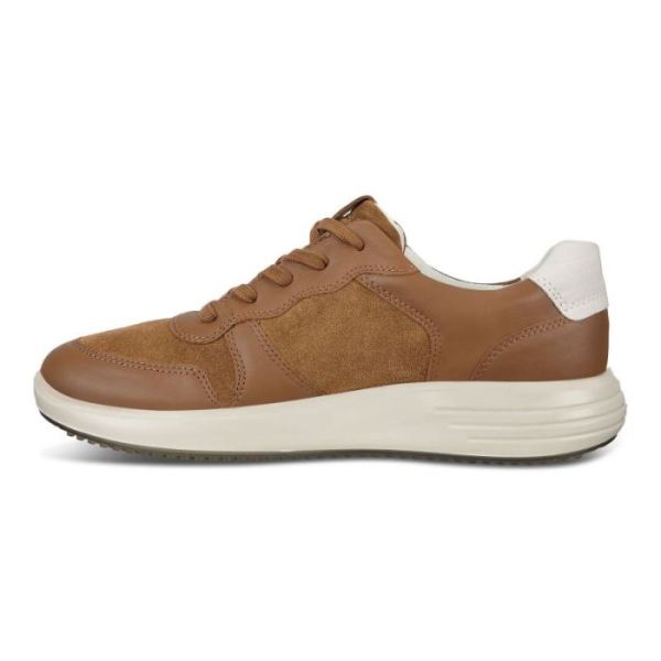 ECCO SHOES -SOFT 7 RUNNER MEN'S SNEAKERS-CAMEL/CAMEL/SHADOW WHITE