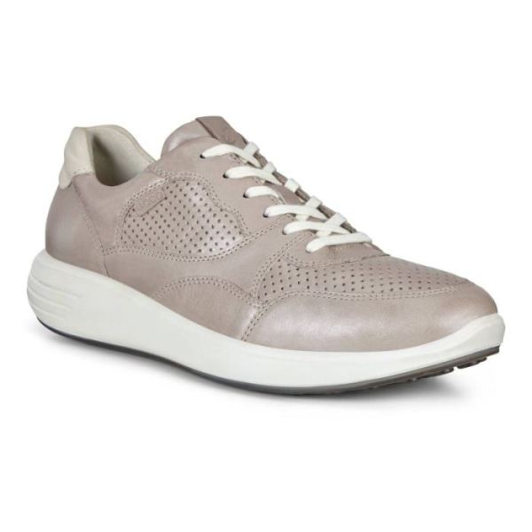 ECCO SHOES -SOFT 7 RUNNER WOMEN'S SNEAKERS-GREY ROSE METALLIC/SHADOW WHITE