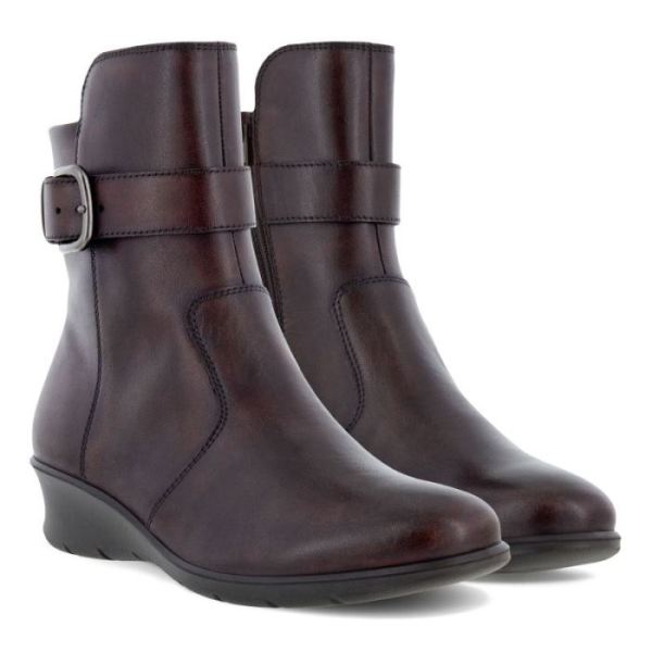 ECCO SHOES -FINOLA ANKLE BOOT-CHOCOLAT