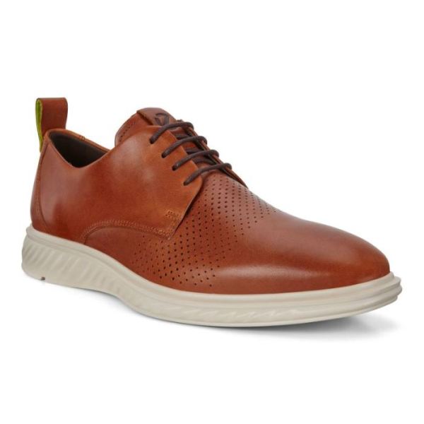 ECCO SHOES -ST.1 HYBRID LITE PLAIN-TOE DERBY SHOES-AMBER