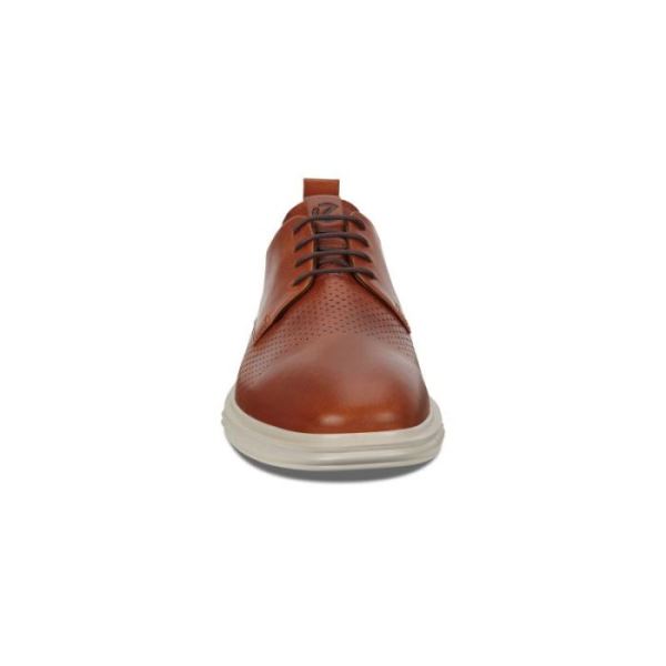 ECCO SHOES -ST.1 HYBRID LITE PLAIN-TOE DERBY SHOES-AMBER