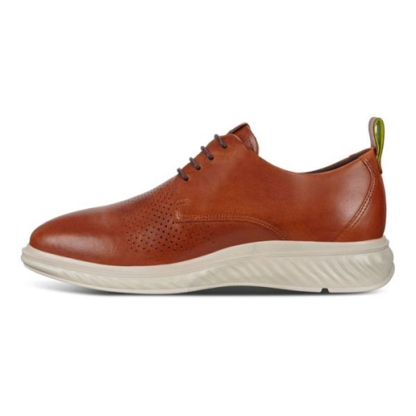 ECCO SHOES -ST.1 HYBRID LITE PLAIN-TOE DERBY SHOES-AMBER