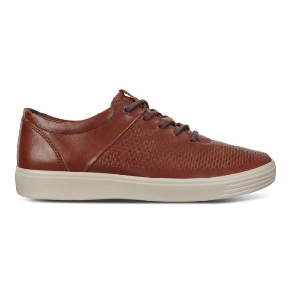 ECCO SHOES -SOFT 7 MEN'S LACE-UP SNEAKERS-AMBER