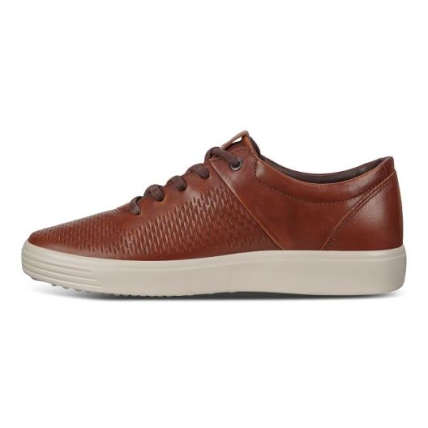 ECCO SHOES -SOFT 7 MEN'S LACE-UP SNEAKERS-AMBER