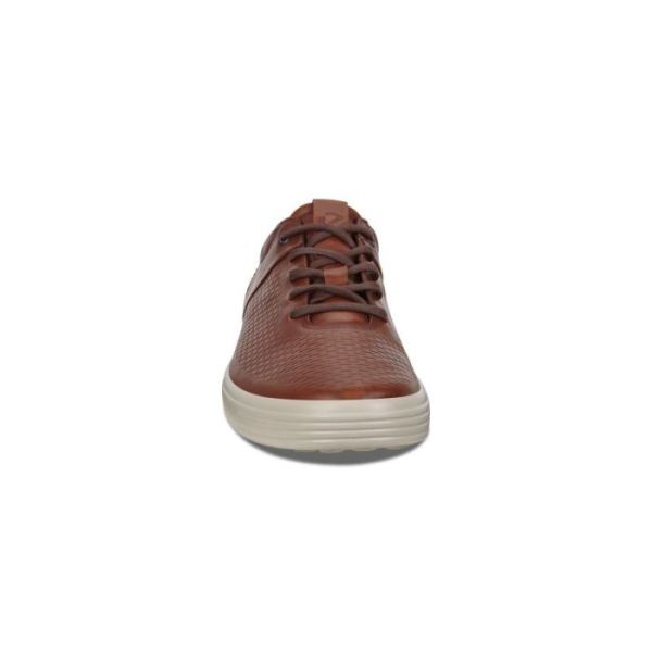 ECCO SHOES -SOFT 7 MEN'S LACE-UP SNEAKERS-AMBER