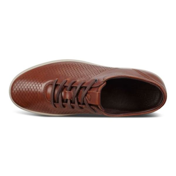 ECCO SHOES -SOFT 7 MEN'S LACE-UP SNEAKERS-AMBER