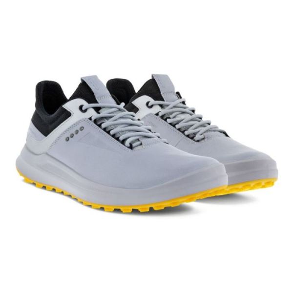 ECCO SHOES -GOLF CORE MEN'S SHOE-SILVER GREY/SILVER METALLIC/BLACK