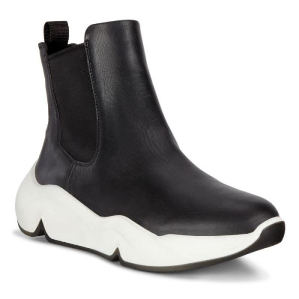 ECCO SHOES -CHUNKY WOMEN'S SNEAKER CHELSEA BOOT-BLACK/BLACK