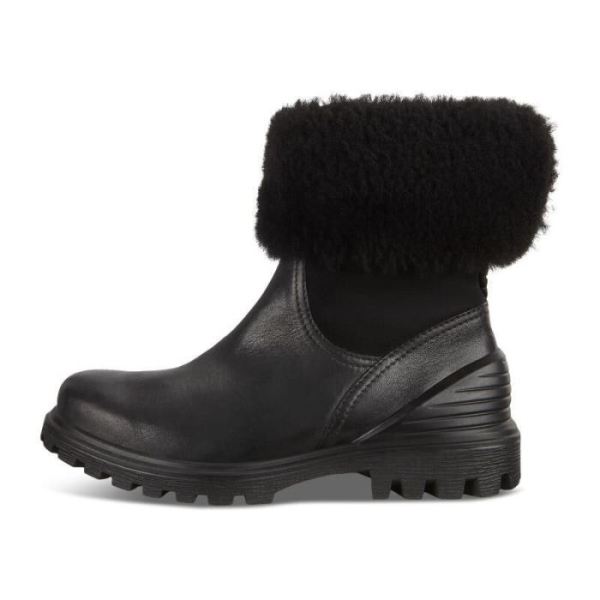 ECCO SHOES -TREDTRAY WOMEN'S MID-CUT SLIP-ON BOOT-BLACK/BLACK