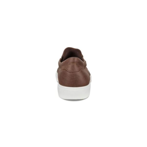 ECCO SHOES -SOFT 7 MEN'S SLIP-ON SNEAKERS-COCOA BROWN