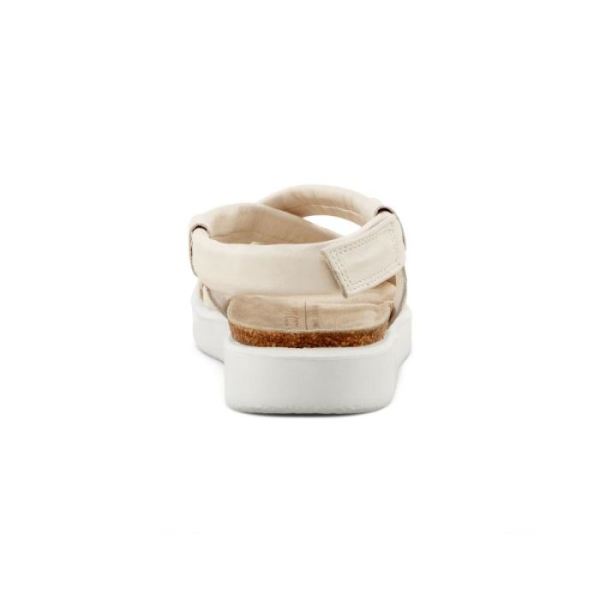 ECCO SHOES -CORKSPHERE WOMEN'S FLAT SANDAL-LIMESTONE