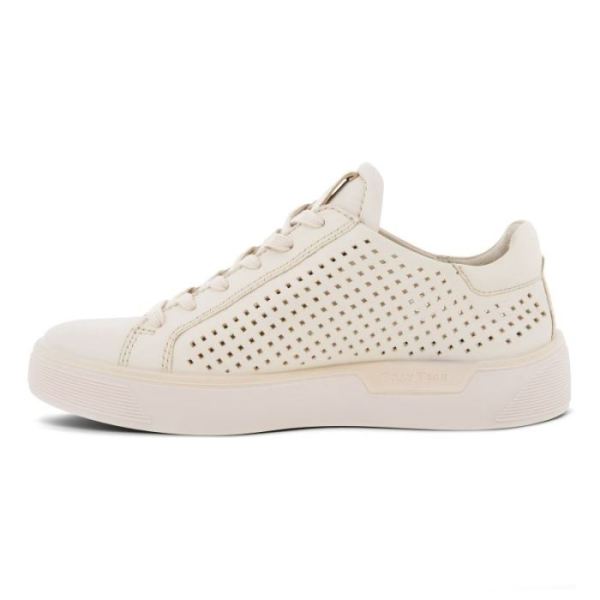 ECCO SHOES -STREET TRAY W LACED SHOES-LIMESTONE