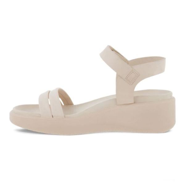 ECCO SHOES -FLOWT LX WOMEN'S WEDGE SANDAL-LIMESTONE/LIMESTONE