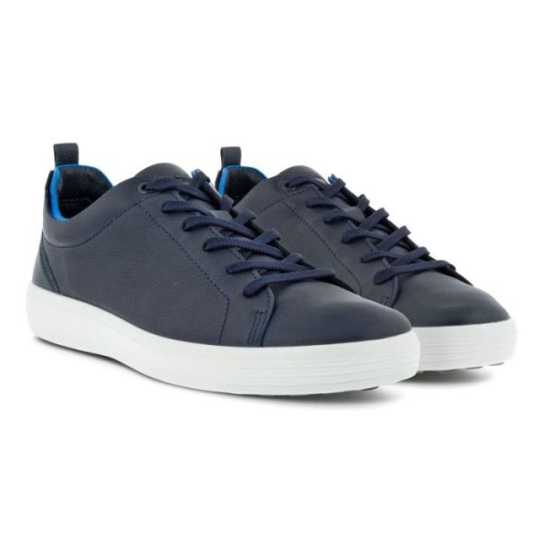 ECCO SHOES -SOFT 7 MEN'S CRAZE SNEAKER-MARINE/DYNASTY