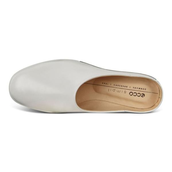 ECCO SHOES -SIMPIL II WOMEN'S BALLERINA MULES-WHITE