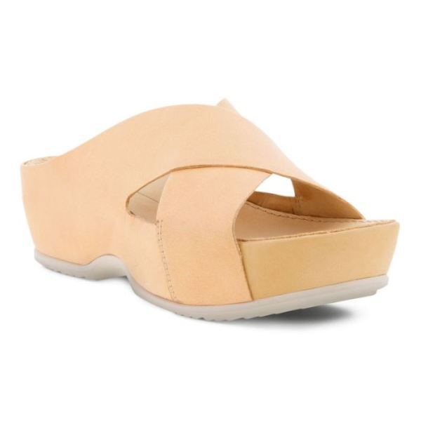 ECCO SHOES -IFLA WOMEN'S SLIDE-NATURAL NUDE M1