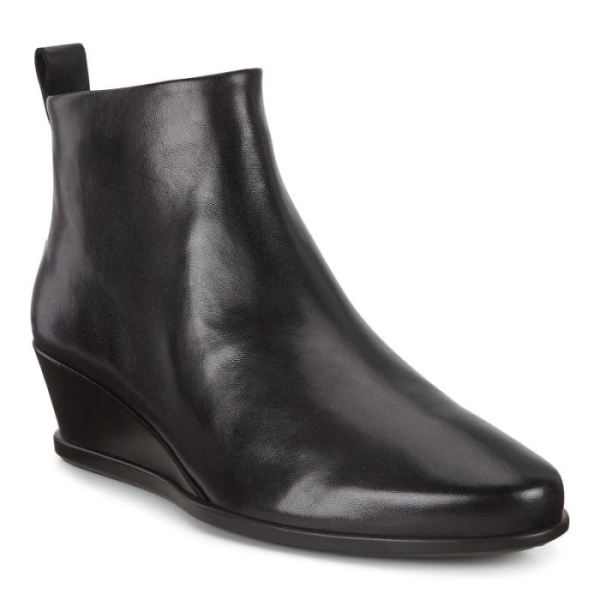 ECCO SHOES -SHAPE 45 WEDGE WOMEN'S ANKLE BOOT-BLACK