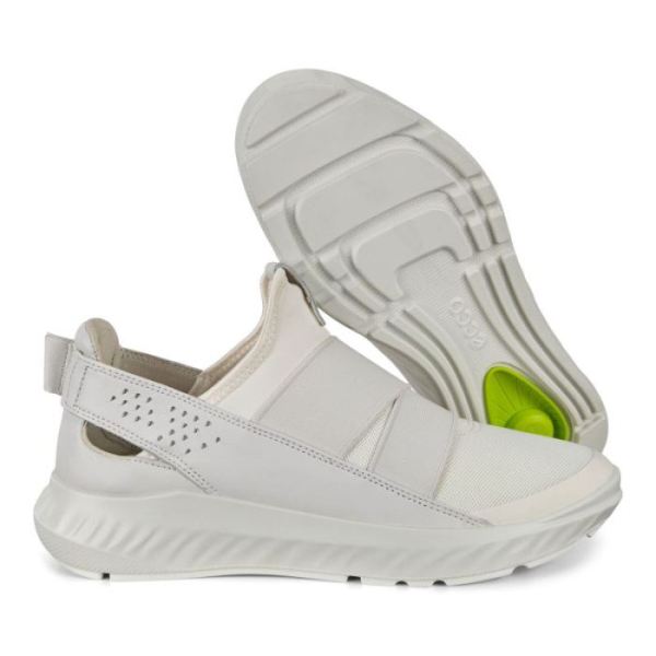 ECCO SHOES -ST.1 LITE WOMEN'S SLIP-ON SNEAKERS-WHITE/WHITE/WHITE