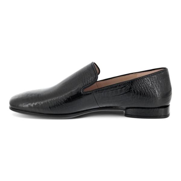 ECCO SHOES -ANINE SQUARED WOMEN'S SMOKING LOAFER-BLACK