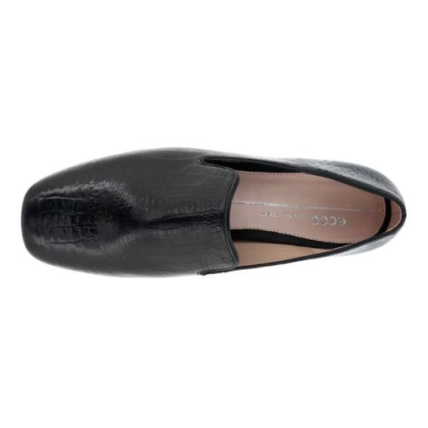 ECCO SHOES -ANINE SQUARED WOMEN'S SMOKING LOAFER-BLACK