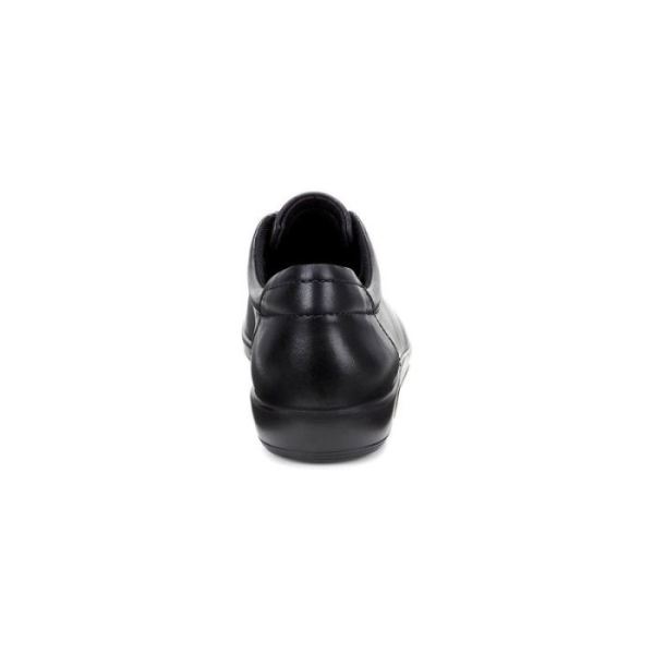 ECCO SHOES -SOFT 2.0 WOMEN'S TIE-BLACK WITH BLACK SOLE